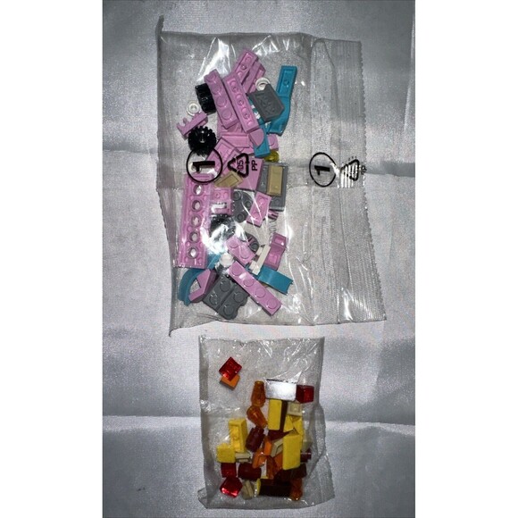 LEGO Minifigures, vehicle and pink pieces -assorted, fall color brown and yellow - Picture 2 of 2